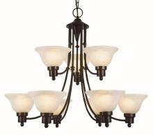 Trans Globe 6549 WB - 9LT 2TIER-CHANDELIER
